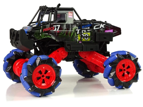 Radiovadāmā mašīna ar pulti  360 Degree Terrain Drift Car Red