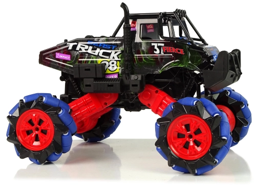 Radiovadāmā mašīna ar pulti  360 Degree Terrain Drift Car Red