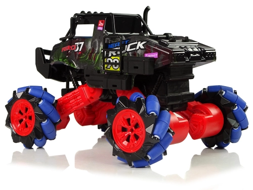 Radiovadāmā mašīna ar pulti  360 Degree Terrain Drift Car Red
