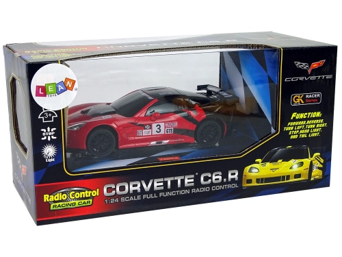 Radiovadāmā mašīna ar pulti Corvette C6.R Red