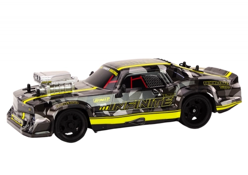 Radiovadāmā mašīna ar pulti Drift Rubber Wheels Black