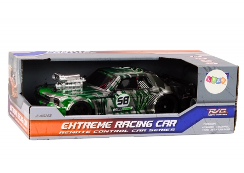 Radiovadāmā mašīna ar pulti Drift Rubber Wheels Green