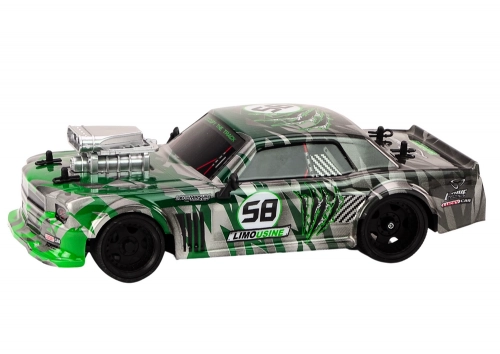 Radiovadāmā mašīna ar pulti Drift Rubber Wheels Green