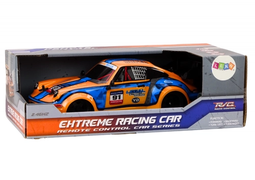 Radiovadāmā mašīna ar pulti Drift Rubber Wheels Orange