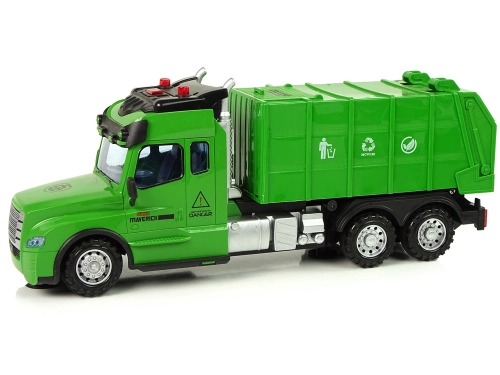 Radiovadāmā mašīna ar pulti Garbage Truck Green