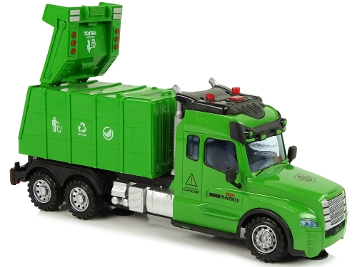 Radiovadāmā mašīna ar pulti Garbage Truck Green