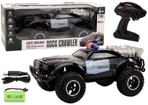 Radiovadāmā mašīna ar pulti Off-road Police Car