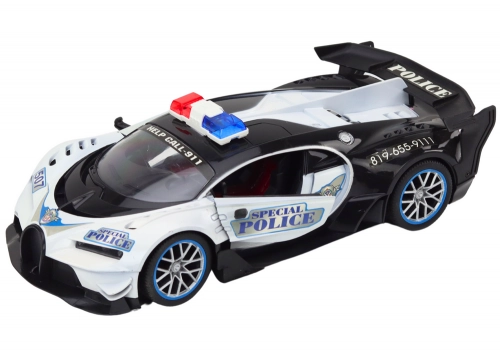 Radiovadāmā mašīna ar pulti Police Car White