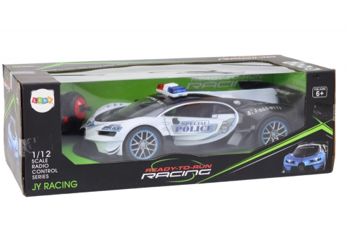 Radiovadāmā mašīna ar pulti Police Car White