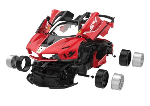 Radiovadāmā mašīna konstruktors Ferrari FXXK EVO Red ar pulti, 88 gab,