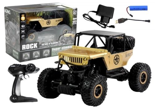 Радиоуправляемая машина Monster Car Jeep Gold