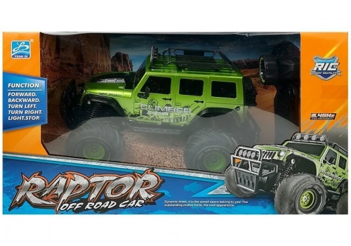 Radiovadāmā mašīna Off-road Jeep Green