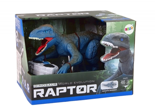 Radiovadāms dinozaurs ar pulti Velociraptor Blue