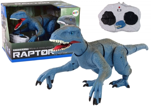 Radiovadāms dinozaurs ar pulti Velociraptor Blue