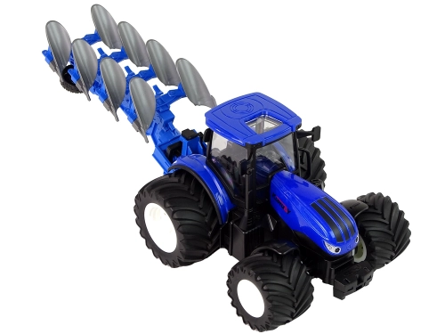 Radiovadāms traktors ar pulti 1:24 Blue
