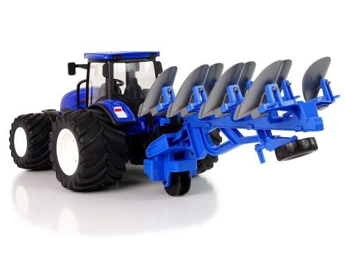 Radiovadāms traktors ar pulti 1:24 Blue
