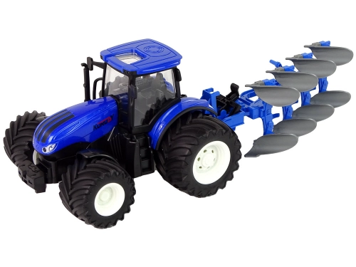 Radiovadāms traktors ar pulti 1:24 Blue