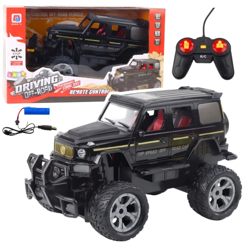 RC Off-Road Car Remote Controlled Lights Black 1:12