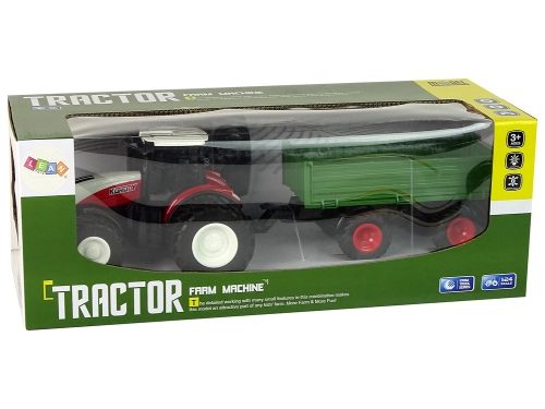 RC Tractor with Trailer 1:24 Red Green