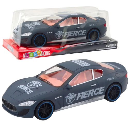 Rear-wheel drive sports car with a matte gray body