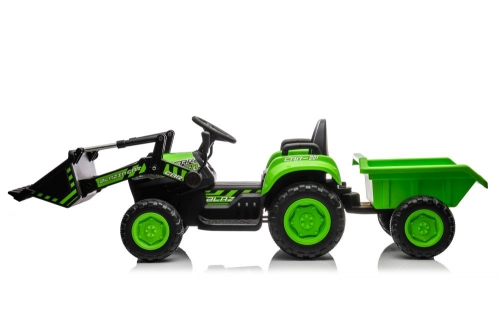 Bērnu elektriskais traktors ar kausu BW-X002A Green