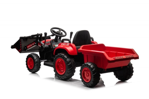 Bērnu elektriskais traktors ar kausu BW-X002A Red