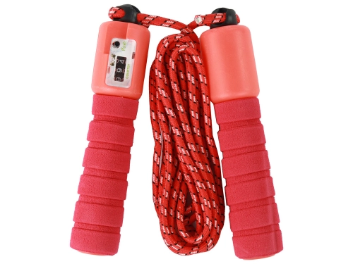Red Skipping Rope With Counter 275cm Fitness Adjustment