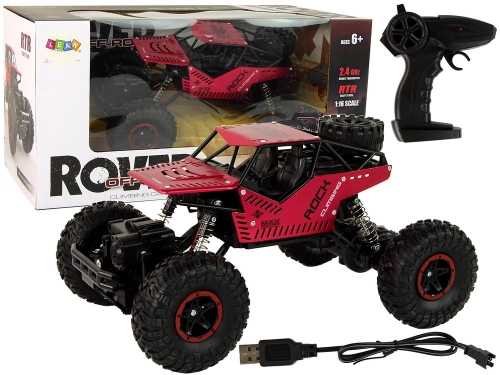 Remote Controlled RC Car 1:16 Black Red