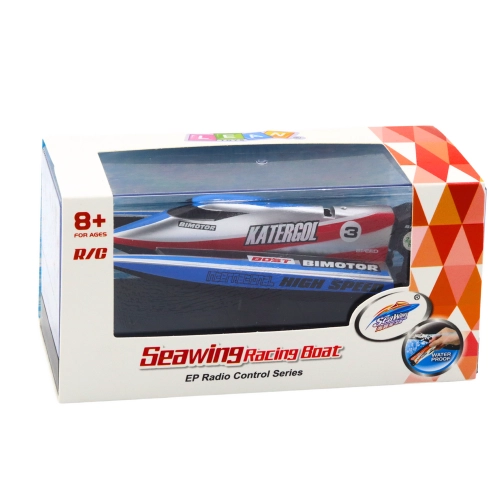 Remote Controlled RC Motorboat Blue-Silver 14cm