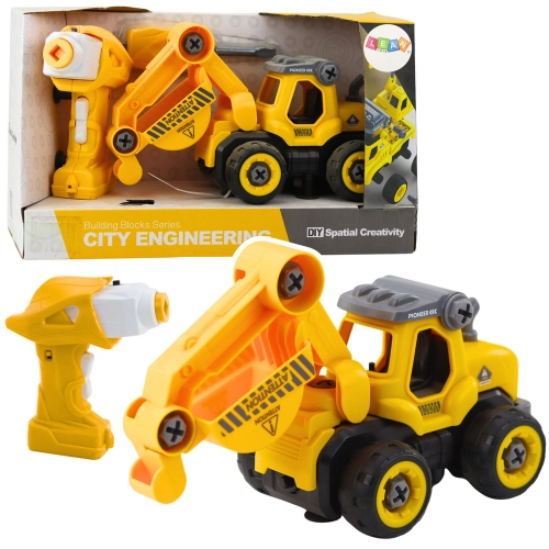 Remote Controlled Screwdriver RC Excavator Yellow 2in1