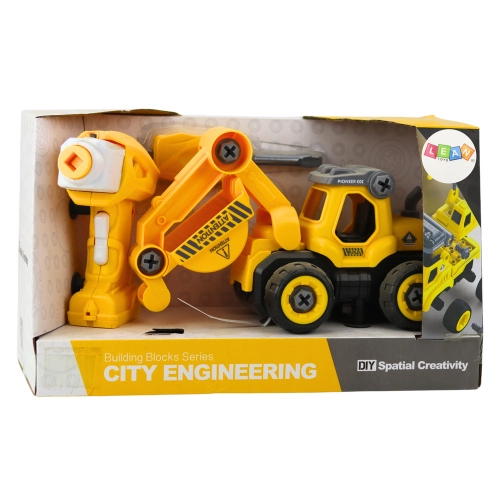 Remote Controlled Screwdriver RC Excavator Yellow 2in1