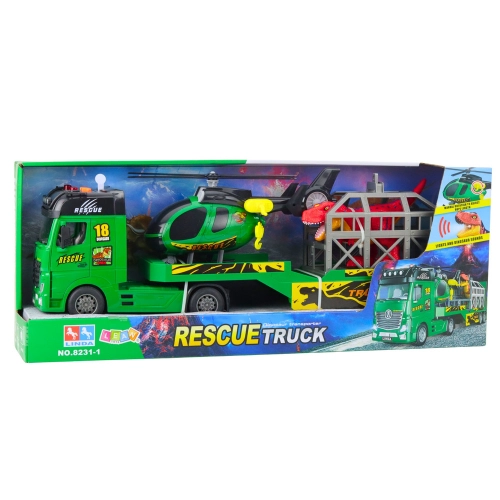 Rescue Kit Truck Helicopter Car Dinosaur Lights Sounds