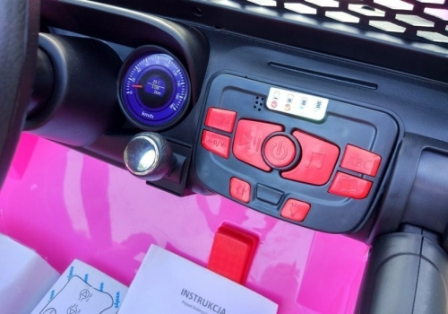 Divvietīgs bērnu elektromobilis S2388 Jeep Pink