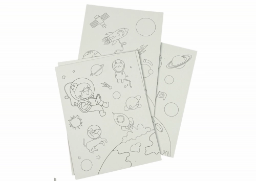 Scratch Coloring Book For Kids Outer Space