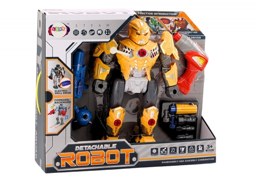Screwing Robot Weapon Drill Screwdriver Light Sound Yellow