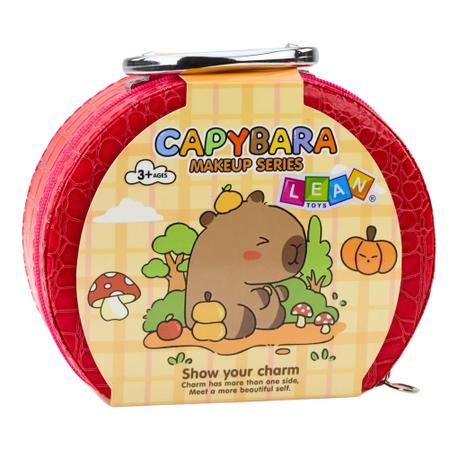 Set Cosmetics Capybara Eyeshadows Nail Polishes Red 15 pcs.