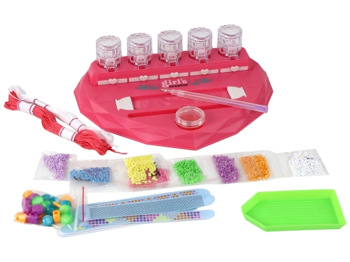 Set for making bracelets, diamonds, heart pasting