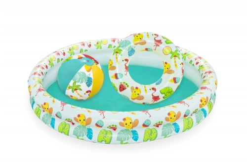 Set: Inflatable Pool 3in1 Ball, Circle 122 x 20 cm Bestway 51124