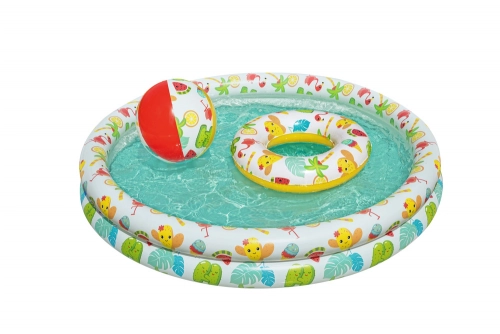 Set: Inflatable Pool 3in1 Ball, Circle 122 x 20 cm Bestway 51124