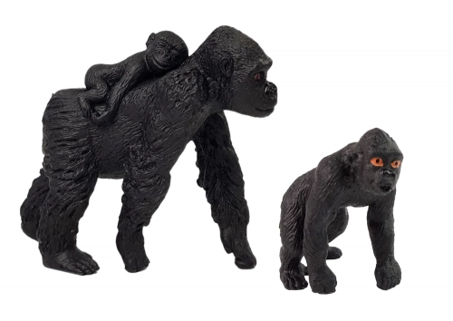 Set of 2 Figures Gorilla with cubs Animals of the World Series