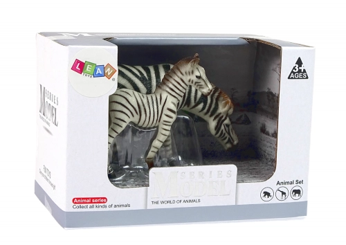 Set of 2 Figures Zebra with young Animals of the World