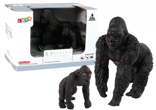 Set of 2 Gorillas figurines Animals of the World series