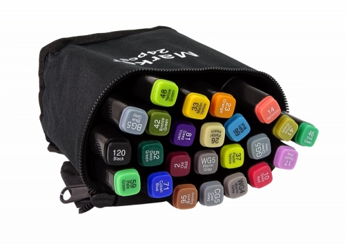 Set of 24 Double-sided Alcohol Markers