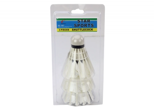 Set of 3 Badminton Feather Shuttlecocks