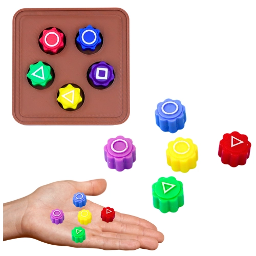 Set of 5 Squid Game Traditional Korean Games Dice Spinning Top Two Cards