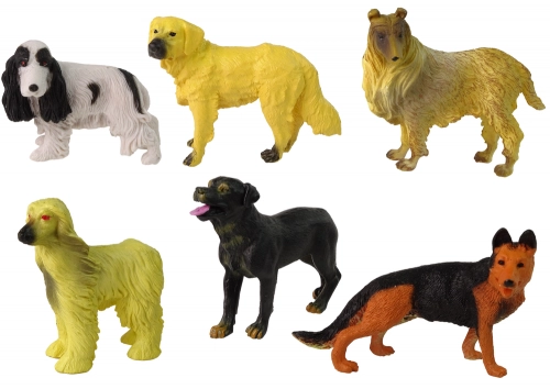 Set of 6 Figures Purebred Dogs Famous Dog of the World