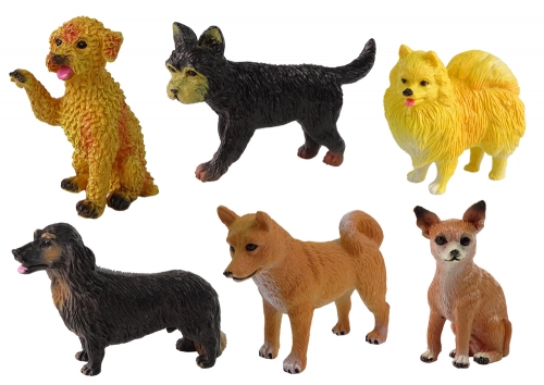 Set of 6 Figures Purebred Dogs Famous Dog of the World