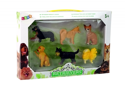 Set of 6 Figures Purebred Dogs Famous Dog of the World