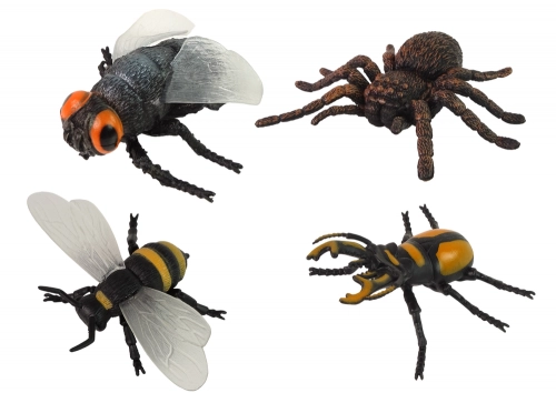 Set of 6 Insect Figures Insect Spider Bee