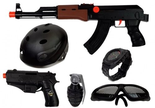 Set of a Policeman S.W.A.T. Pistols Helmet